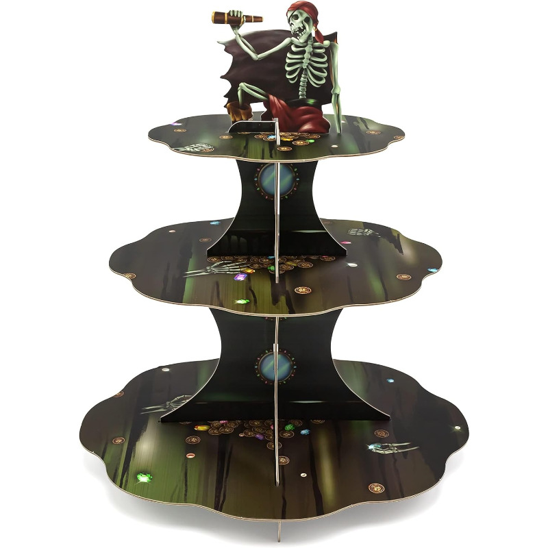 Crânio pirata cupcake suporte  - Cupcake Stand Tier avaliação e preço