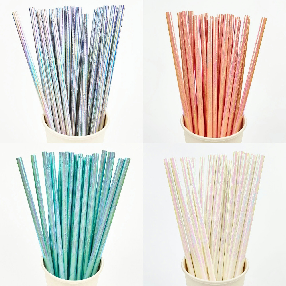 Palhas de papel rosa e ouro, 2 - Paper Straw Color avaliação e preço